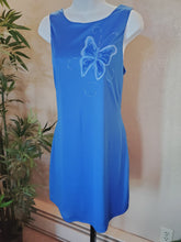Blue Butterfly dress. Hand painted designer dress